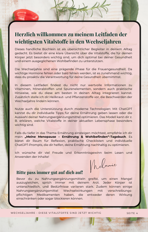 Wechseljahre - Diese Vitalstoffe sind ab jetzt wichtig